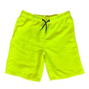 Nautica Size Large 14/16 Boys neon yellow swim trunks